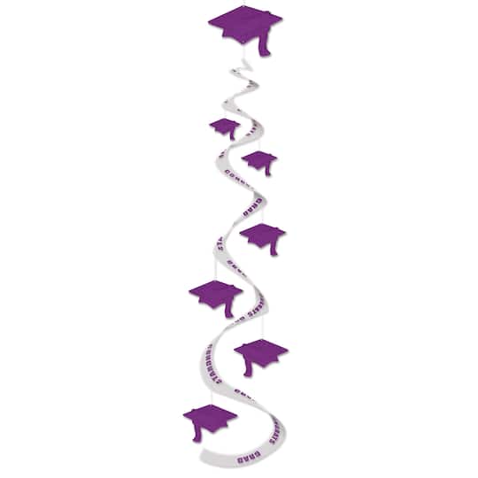 Beistle 30" Printed Grad Cap Whirls, 6ct.